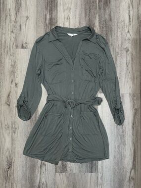 BB Dakota by Steve Madden Fitted Dress Green Size L